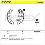 RIDEX Piduriklotside komplekt 70B0091