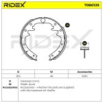 RIDEX Piduriklotside komplekt 70B0129