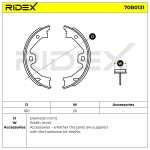 RIDEX Piduriklotside komplekt 70B0131