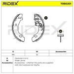 RIDEX Piduriklotside komplekt 70B0201
