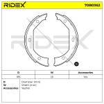 RIDEX Piduriklotside komplekt, seisupidur 70B0362