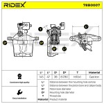 RIDEX Pidurisadul 78B0007
