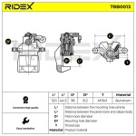 RIDEX Pidurisadul 78B0013