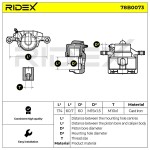 RIDEX Pidurisadul 78B0073