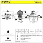 RIDEX Pidurisadul 78B0099