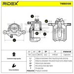 RIDEX Pidurisadul 78B0105