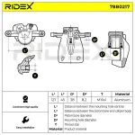 RIDEX Pidurisadul 78B0217