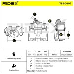 RIDEX Pidurisadul 78B0407