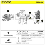 RIDEX Pidurisadul 78B0426
