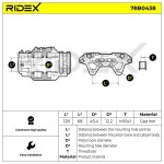 RIDEX Pidurisadul 78B0438