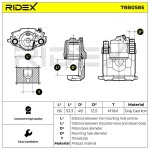 RIDEX Pidurisadul 78B0585
