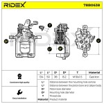 RIDEX Pidurisadul 78B0638