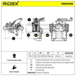 RIDEX Pidurisadul 78B0699