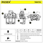RIDEX Pidurisadul 78B0735
