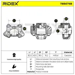 RIDEX Pidurisadul 78B0768