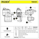 RIDEX Pidurisadul 78B0831