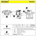 RIDEX Pidurisadul 78B0983
