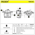 RIDEX Pidurisadul 78B1205