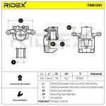 RIDEX Pidurisadul 78B1391
