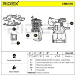 RIDEX Pidurisadul 78B2185