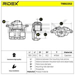 RIDEX Pidurisadul 78B2252
