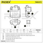 RIDEX Pidurisadul 78B2273