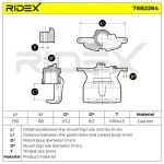 RIDEX Pidurisadul 78B2284