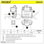 RIDEX Pidurisadul 78B2536
