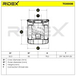 RIDEX Õlifilter 7O0008