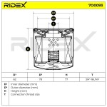 RIDEX Õlifilter 7O0093