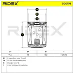 RIDEX Õlifilter 7O0178