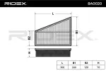 RIDEX Õhufilter 8A0020