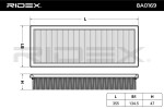 RIDEX Õhufilter 8A0169