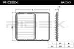 RIDEX Õhufilter 8A0243