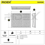 RIDEX Õhufilter 8A0558