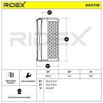 RIDEX Õhufilter 8A0728