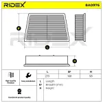 RIDEX Õhufilter 8A0976