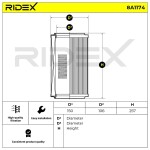RIDEX Õhufilter 8A1174