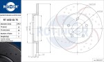 ROTINGER Piduriketas GRAPHITE DRILLED & SLOTTED PLUS RT 1432-GL T5