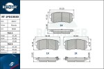 ROTINGER Piduriklotsi komplekt,  ketaspidur RT 1PD23030
