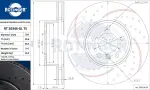 ROTINGER  Piduriketas GRAPHITE DRILLED & SLOTTED PLUS RT 20344-GL T5