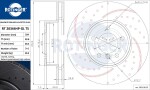 ROTINGER  Piduriketas GRAPHITE DRILLED & SLOTTED PLUS RT 20344HP-GL T5