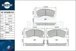 ROTINGER Piduriklotsi komplekt,  ketaspidur RT 2PD08710