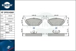 ROTINGER Piduriklotsi komplekt,  ketaspidur RT 2PD14360