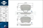 ROTINGER Piduriklotsi komplekt,  ketaspidur RT 2PD14580