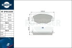ROTINGER Piduriklotsi komplekt,  ketaspidur RT 2PD15330