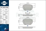 ROTINGER Piduriklotsi komplekt,  ketaspidur RT 2PD17240