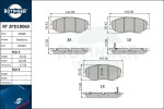 ROTINGER Piduriklotsi komplekt,  ketaspidur RT 2PD18060