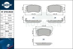 ROTINGER Piduriklotsi komplekt,  ketaspidur RT 2PD19020