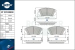 ROTINGER Piduriklotsi komplekt,  ketaspidur RT 2PD20800